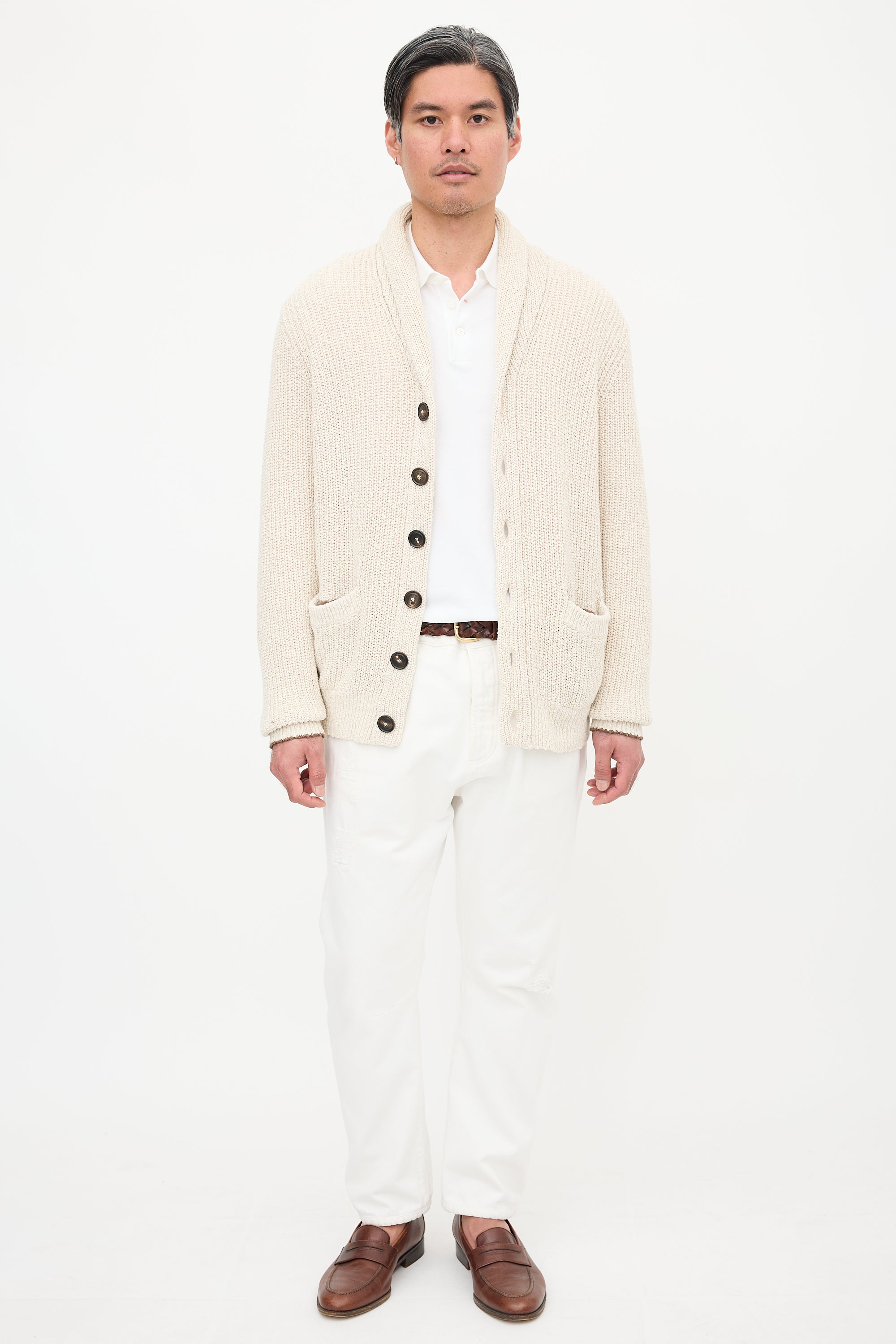 Brunello Cucinelli Rib Knit Cardigan