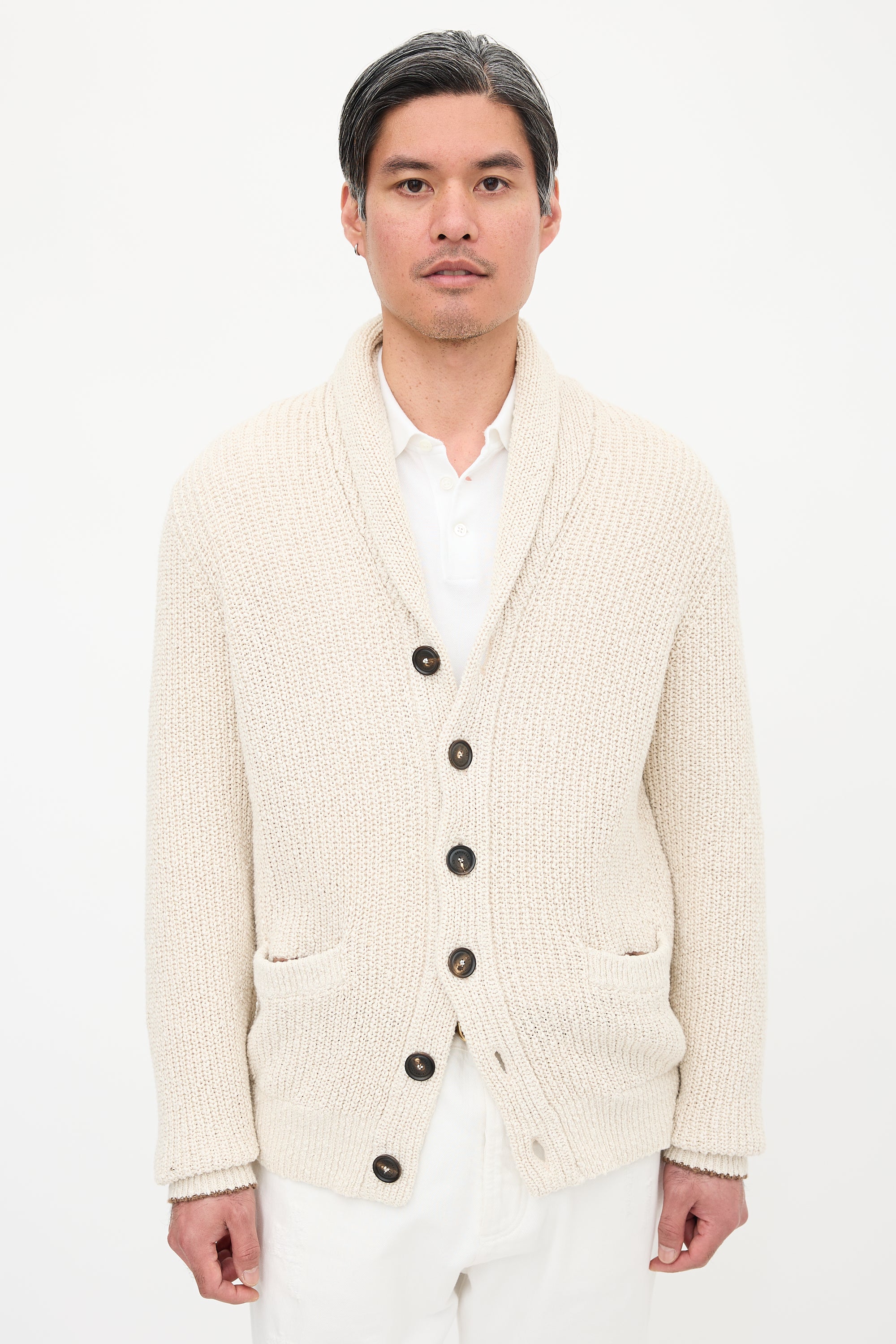 Brunello Cucinelli Rib Knit Cardigan