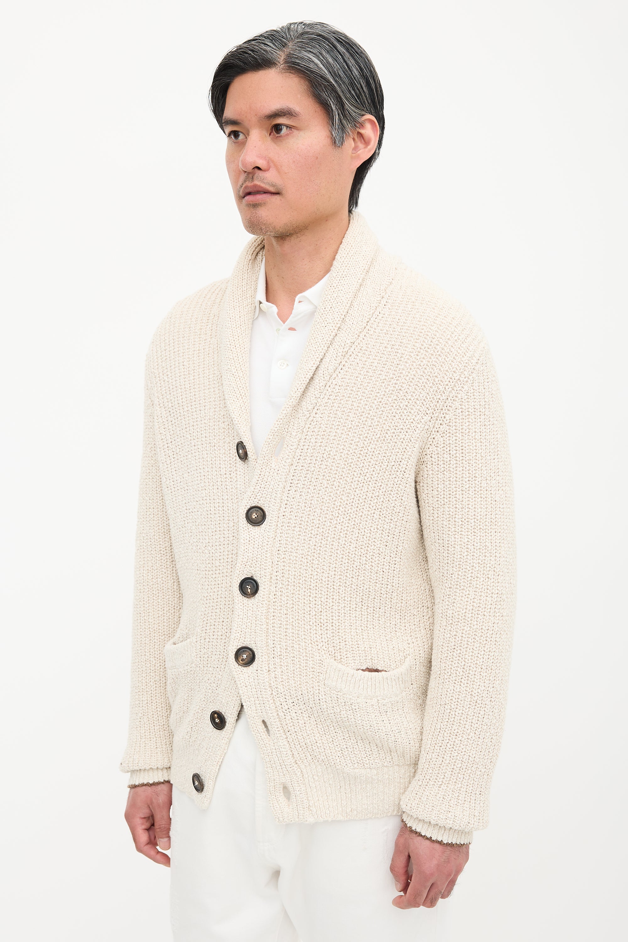 Brunello Cucinelli Rib Knit Cardigan