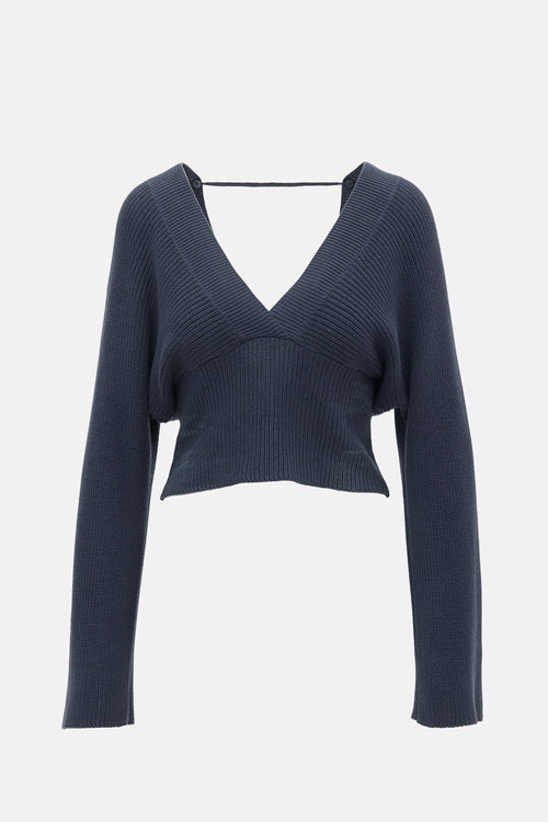 Brunello Cucinelli Rib Knit Cropped Sweater
