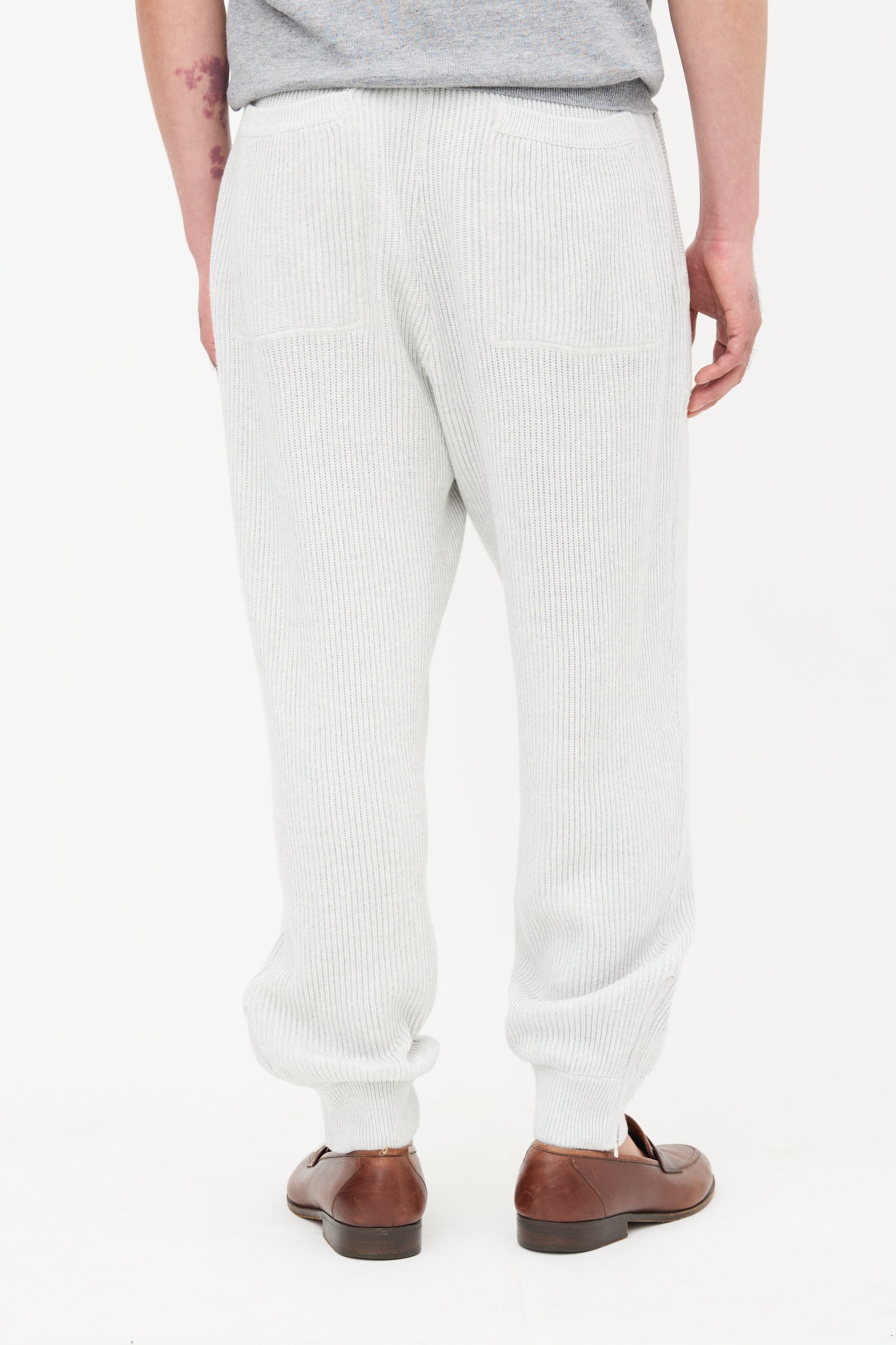 Brunello Cucinelli Rib Knit Jogger Pant