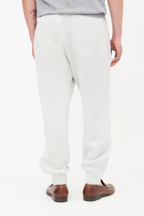 Brunello Cucinelli Rib Knit Jogger Pant