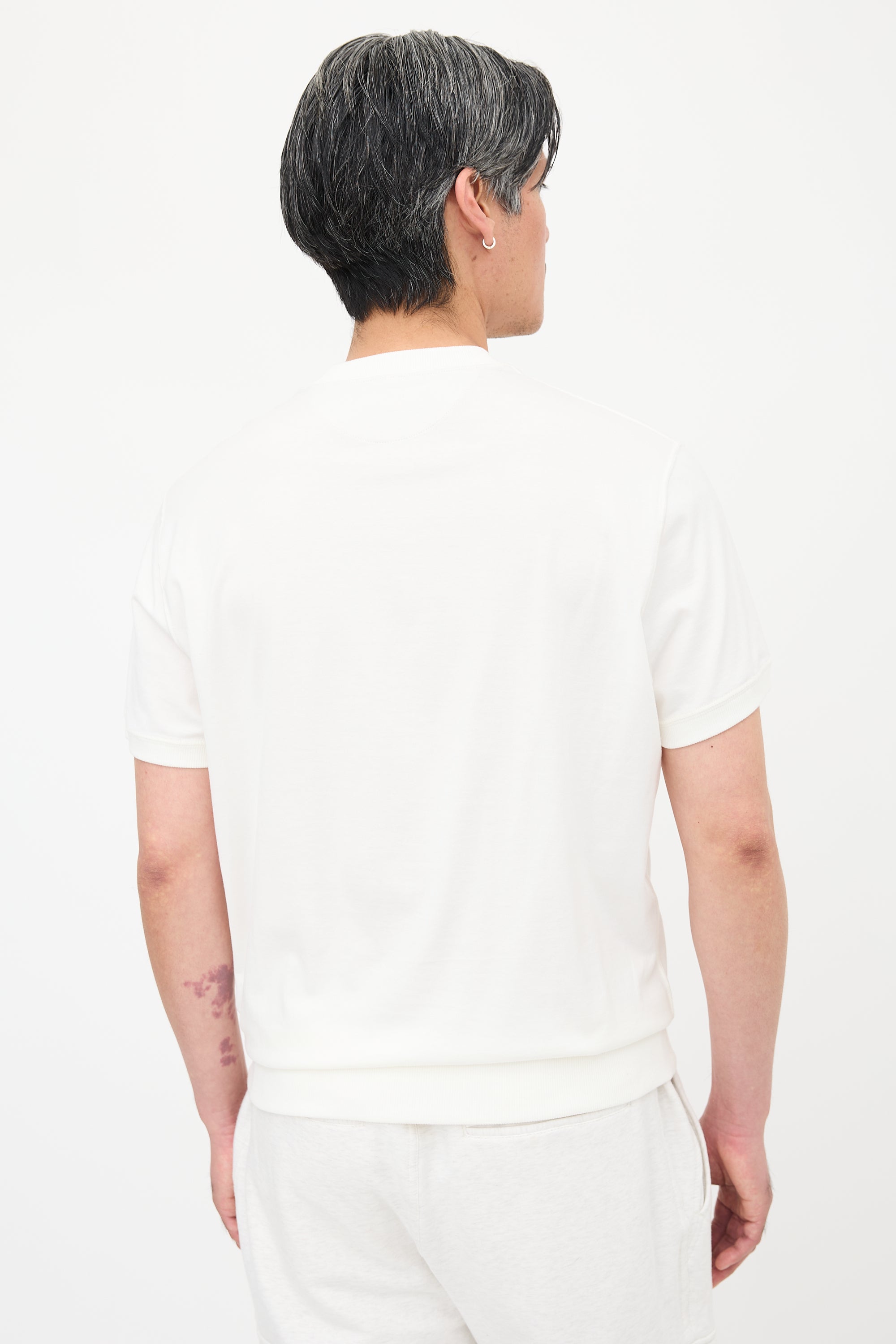 Brunello Cucinelli Ribbed Crew Neck T-Shirt