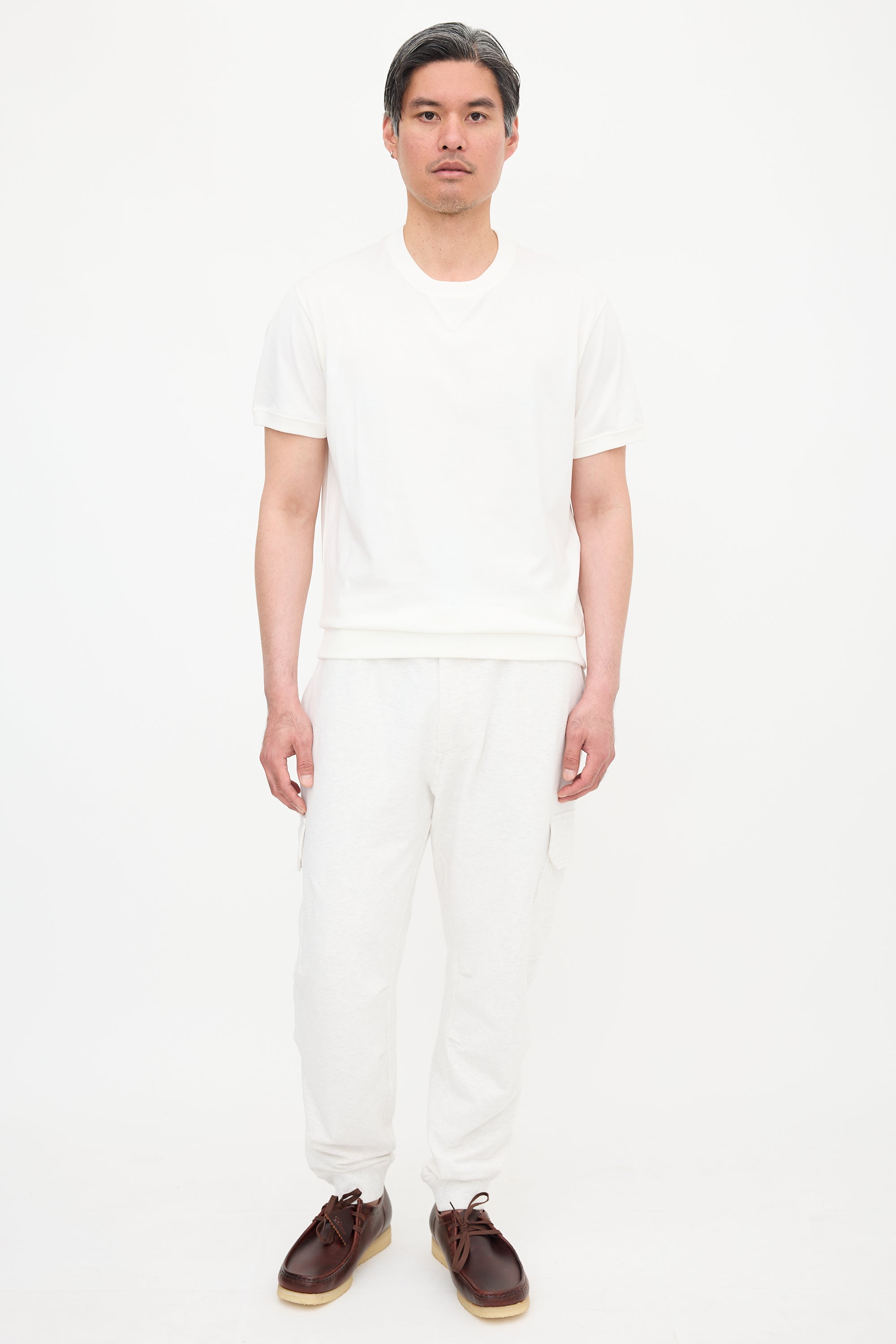 Brunello Cucinelli Ribbed Crew Neck T-Shirt