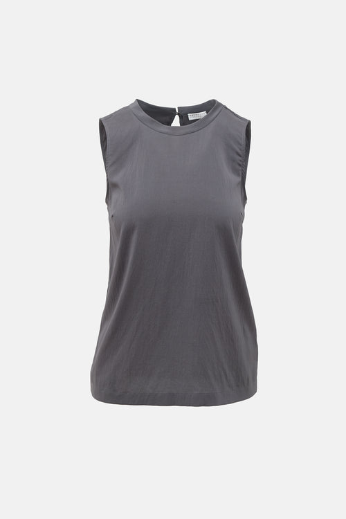 Brunello Cucinelli Silk Sleeveless Blouse