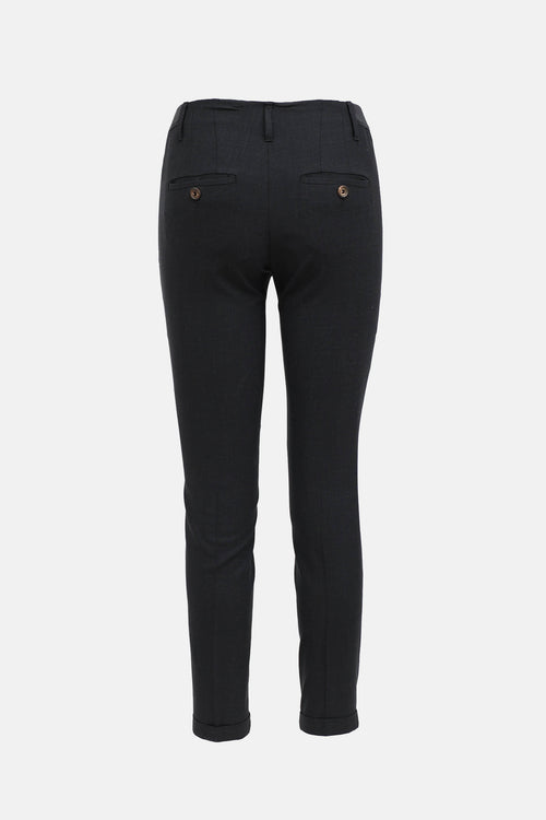Brunello Cucinelli Wool Cuffed Slim Trouser