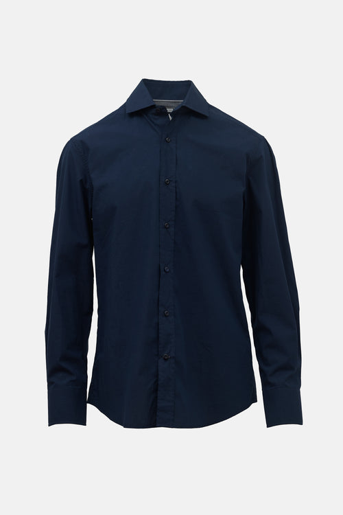 Brunello Cucinelli Slim Fit Cutaway Shirt