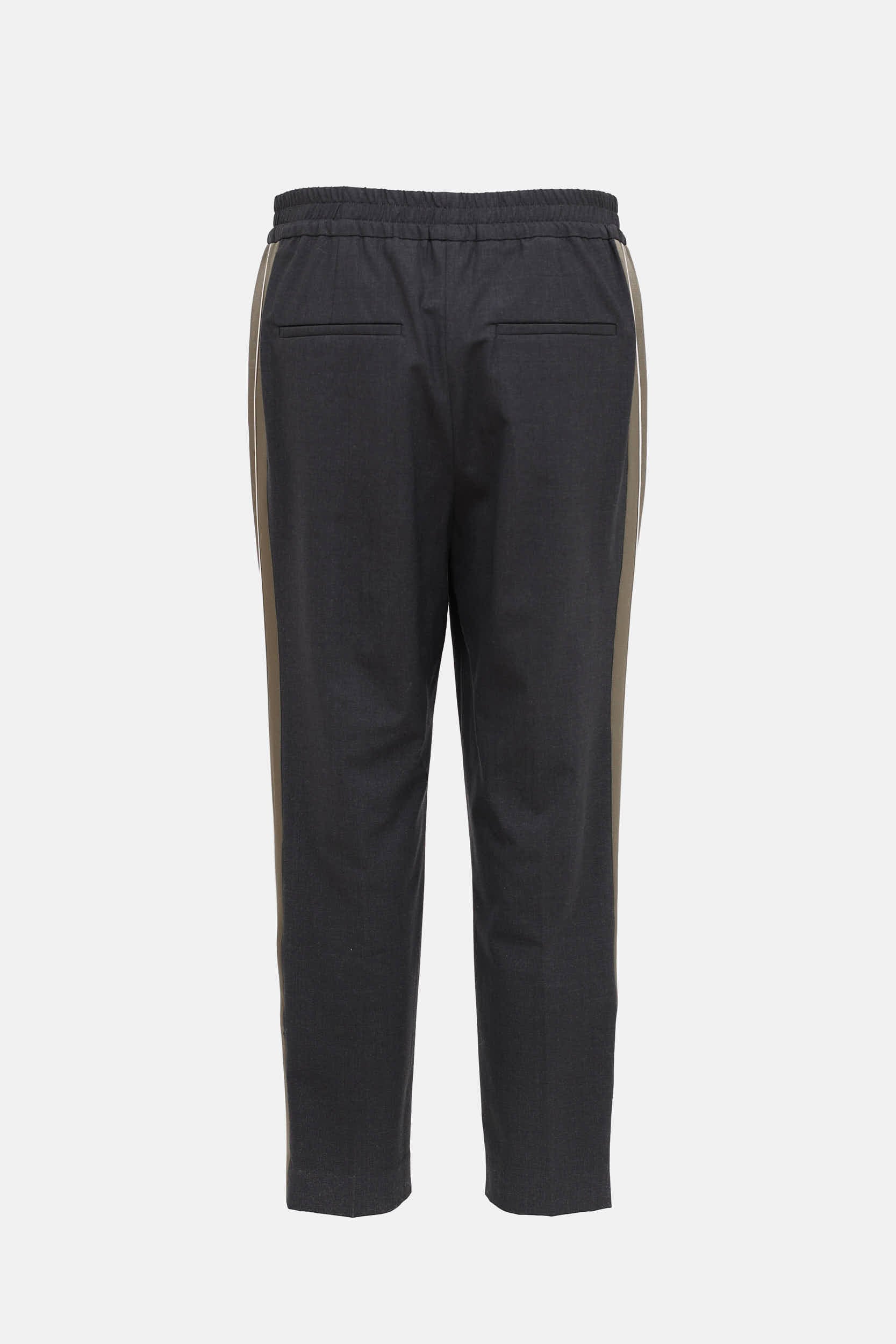 Brunello Cucinelli Wool Side Stripe Pant