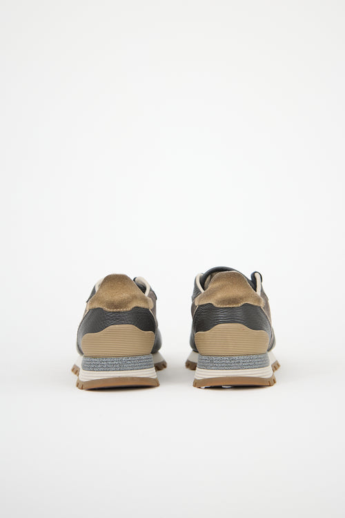 Brunello Cucinelli Suede Leather Monili Sneaker