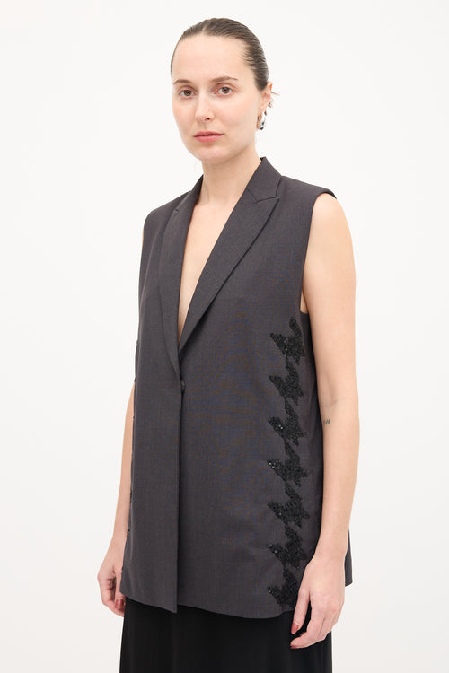 Brunello Cucinelli Wool Embellished Vest
