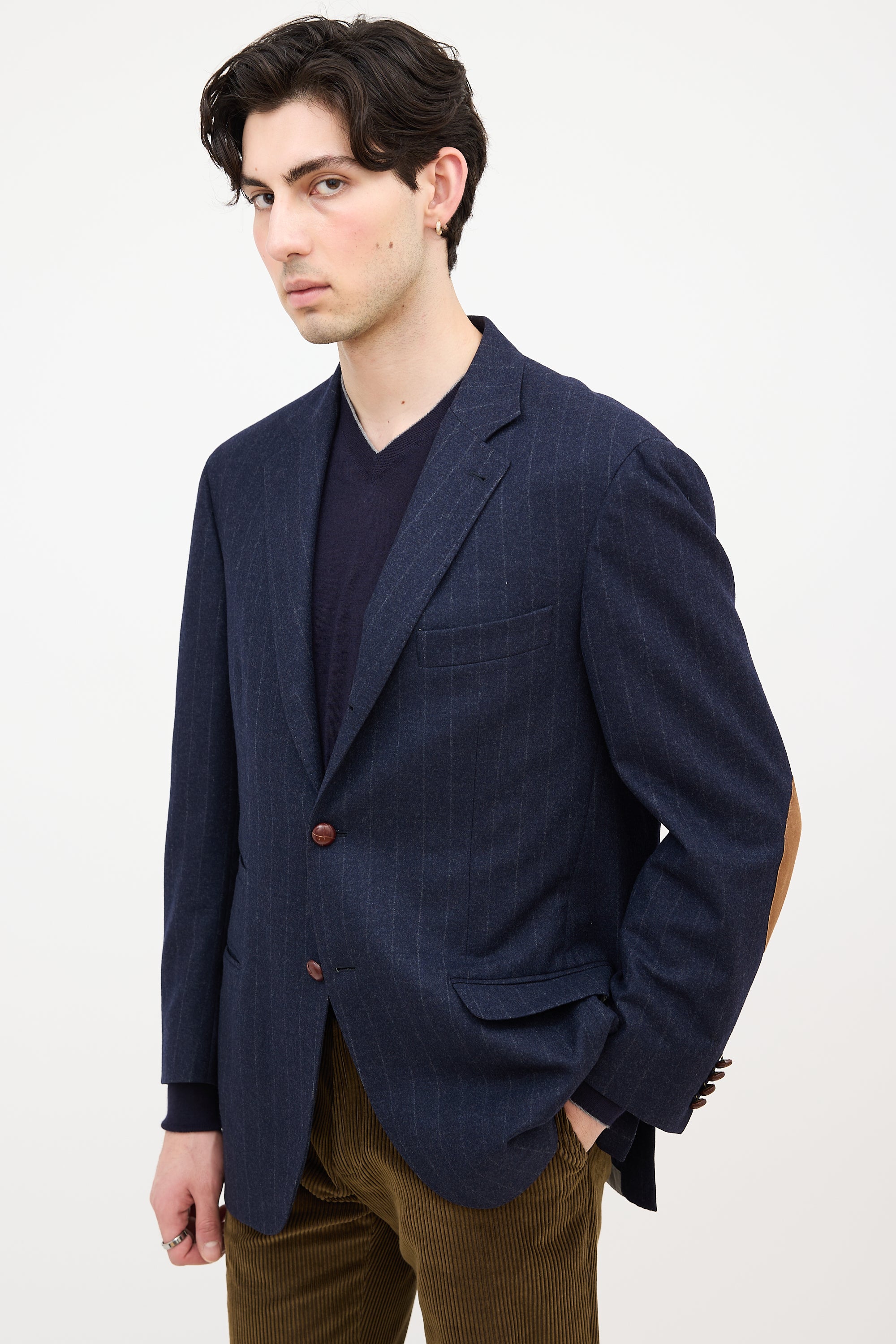 Brunello Cucinelli Wool Pinstripe Blazer