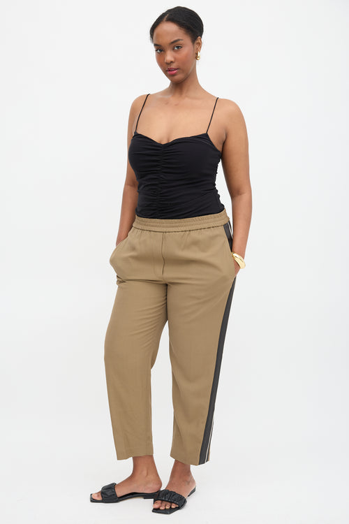 Brunello Cucinelli Wool Side Stripe Trouser