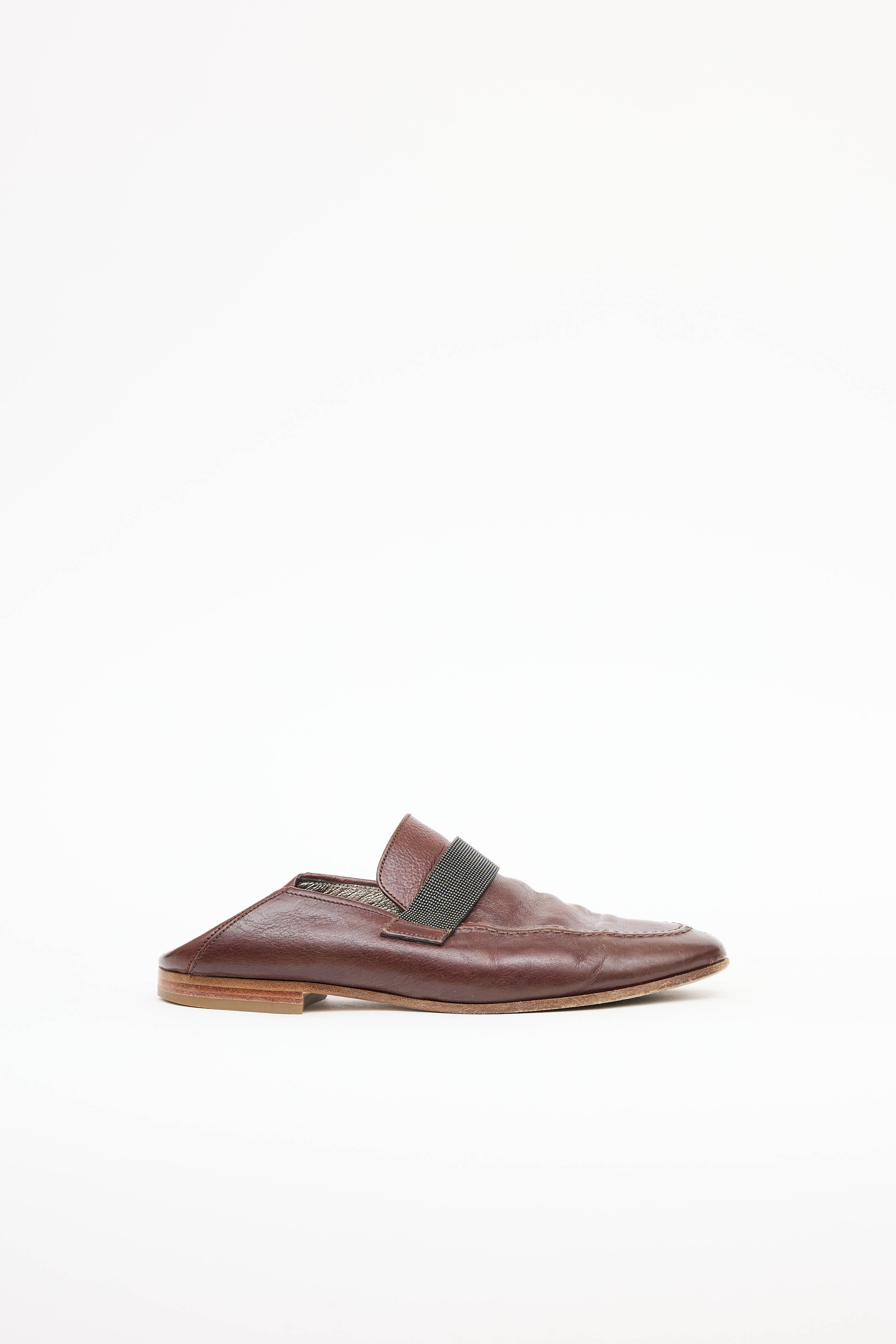 Brunello CucinelliLeather Monili Mule