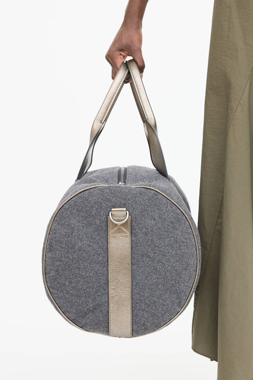 Brunello Cucinelli Felt Monili Duffle Bag