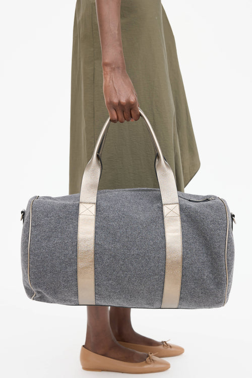 Brunello Cucinelli Felt Monili Duffle Bag
