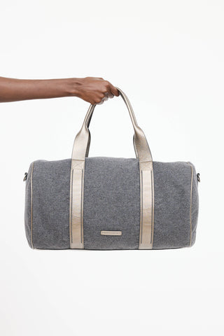 Brunello Cucinelli Felt Monili Duffle Bag