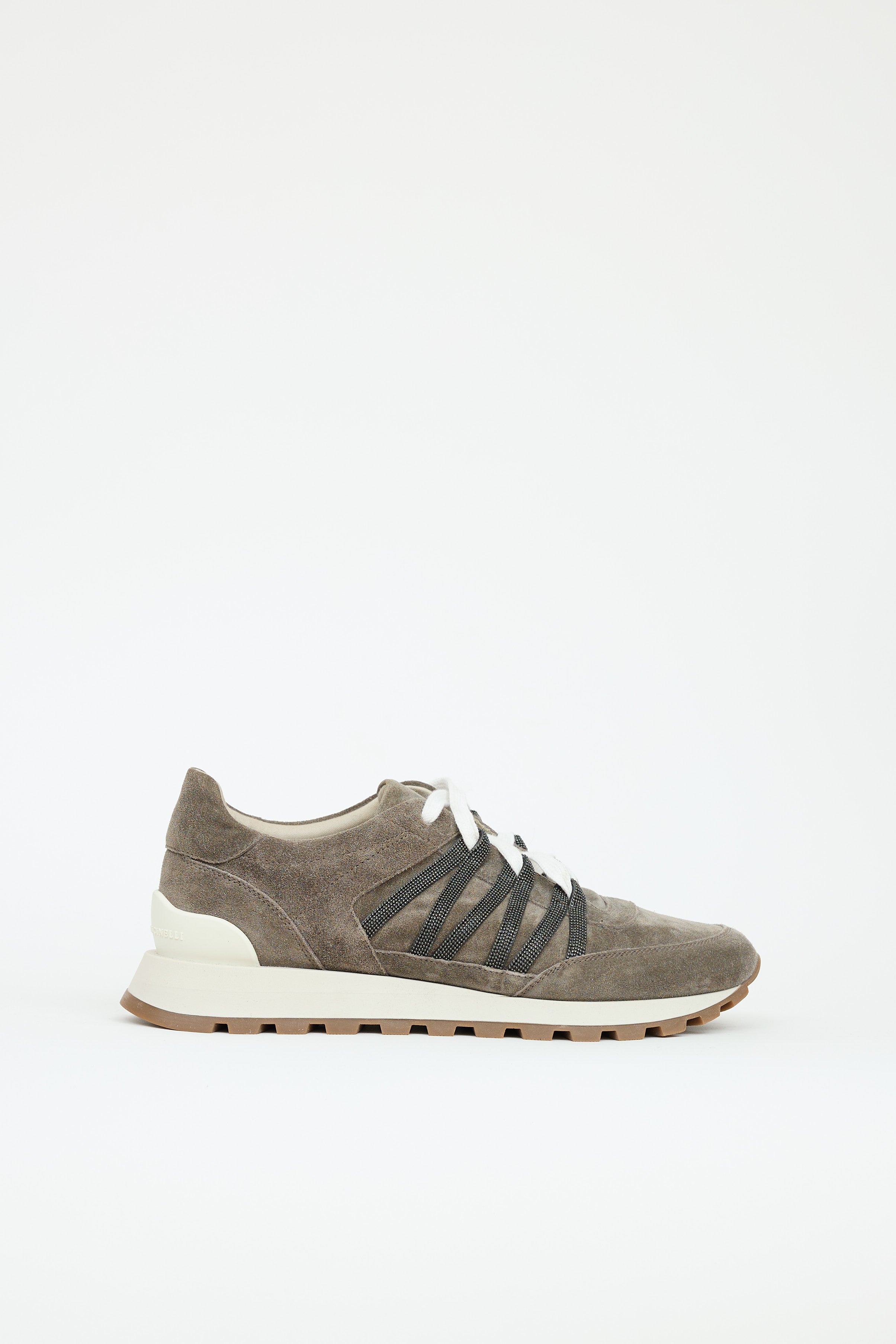 Brunello Cucinelli Suede Monili Sneaker