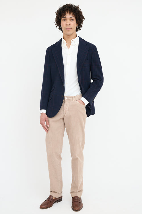 Brunello Cucinelli Wool Plaid Blazer