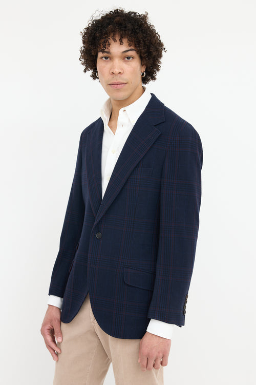 Brunello Cucinelli Wool Plaid Blazer