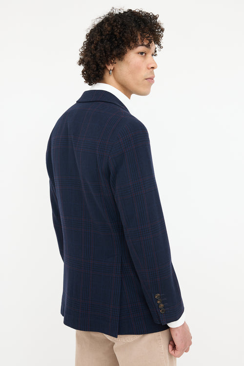 Brunello Cucinelli Wool Plaid Blazer