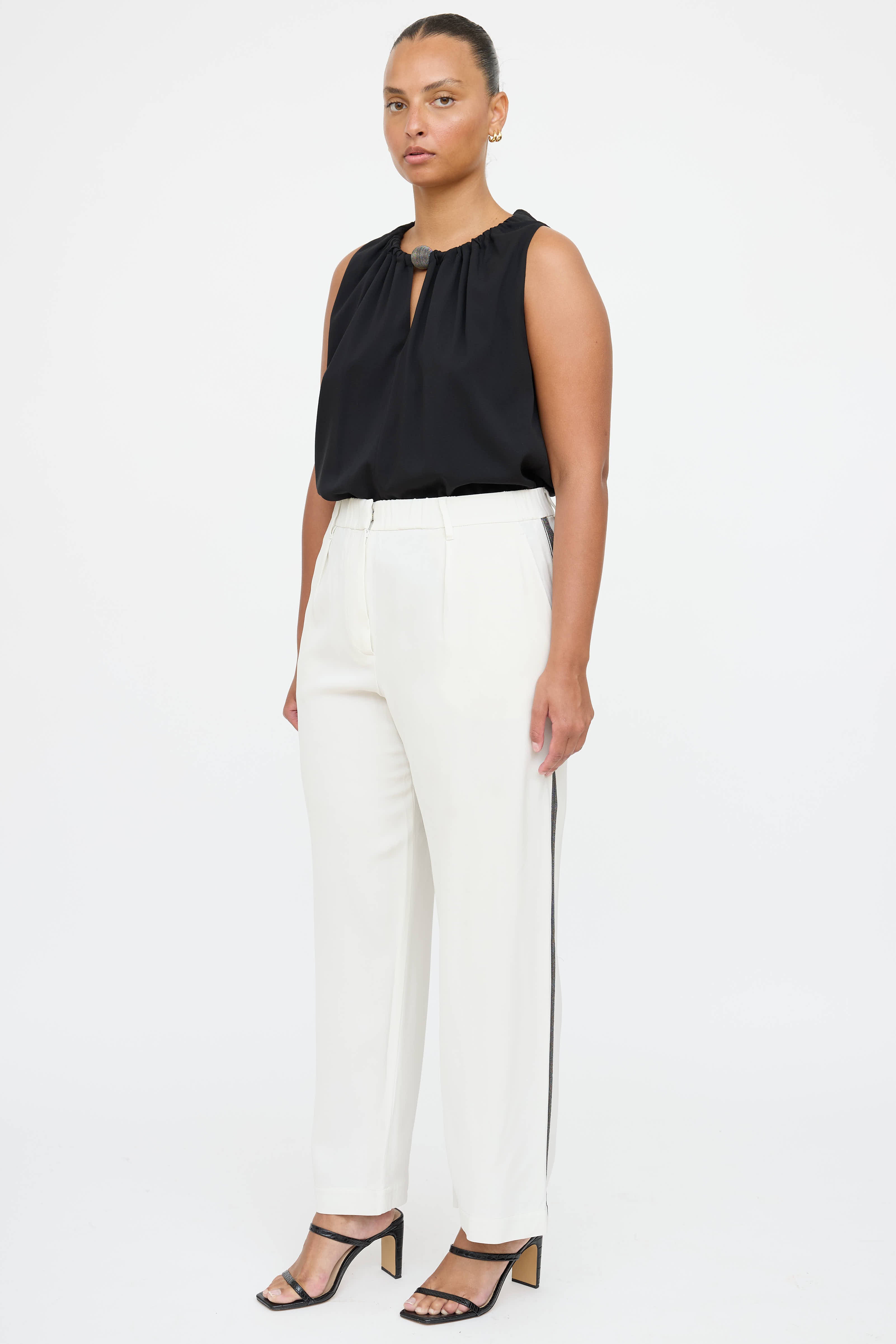 Brunello Cucinelli Monili Straight Leg Pant