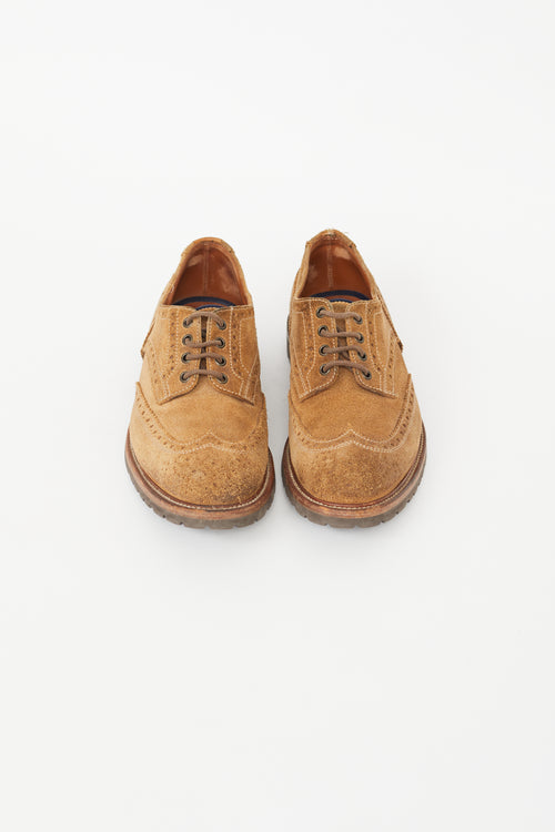 Brunello Cucinelli Brown Suede Brogue Oxford