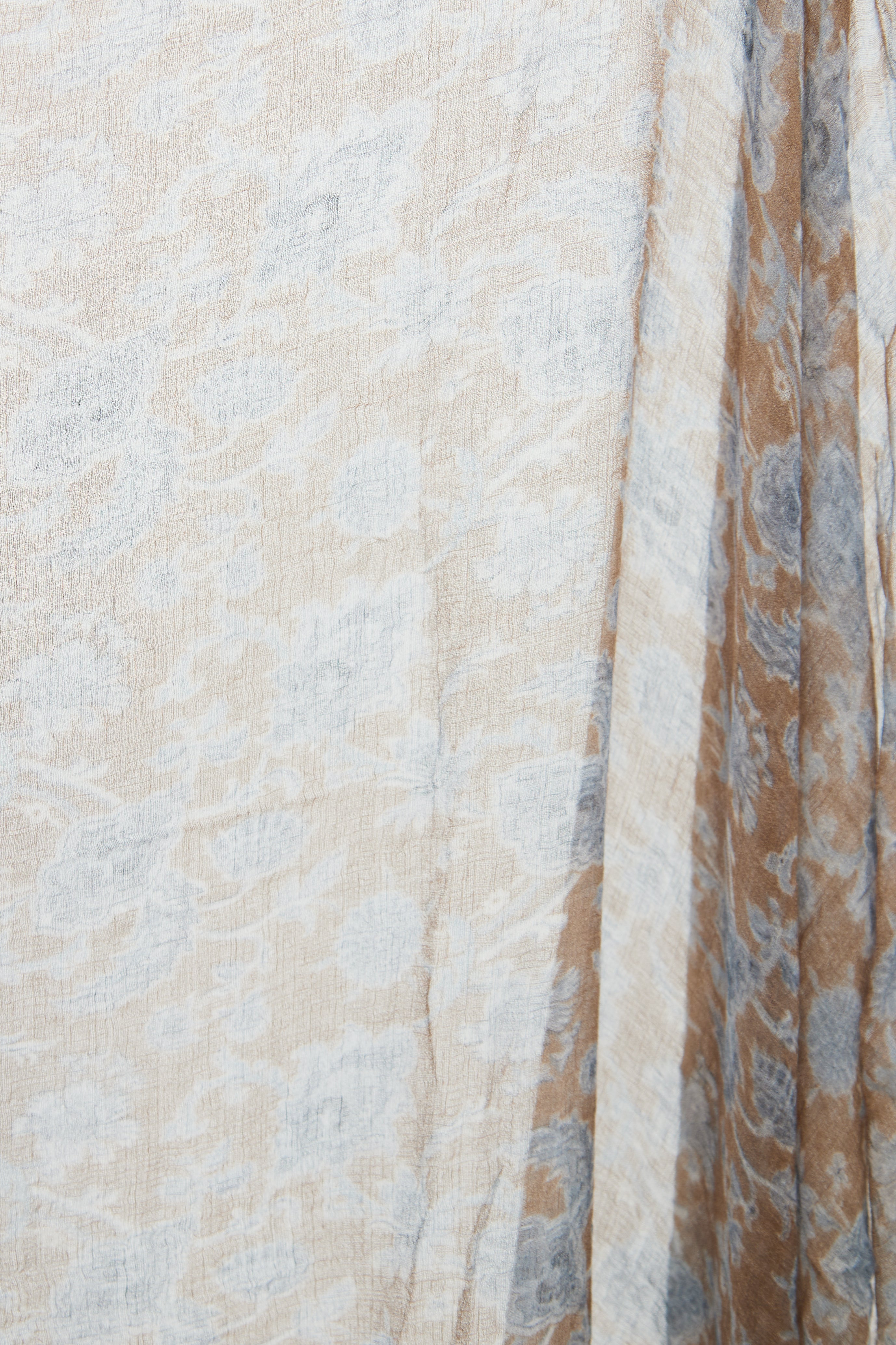 Brunello Cucinelli Brown & Blue Cashmere Scarf