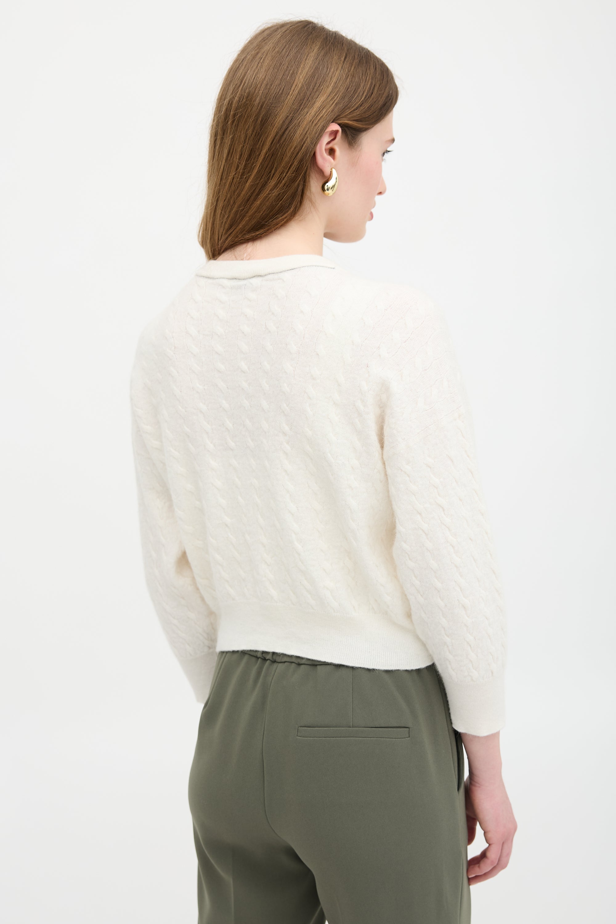 Brunello Cucinelli Cable Knit Monili Sweater