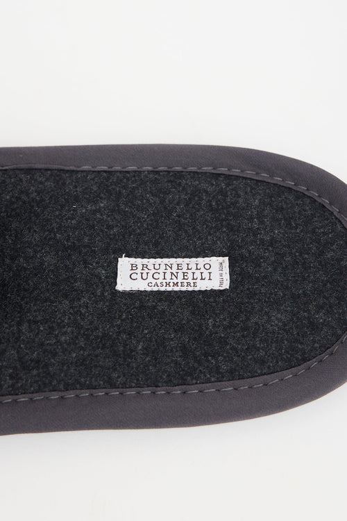 Brunello Cucinelli Cashmere Blanket & Slipper Set