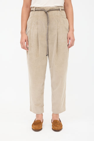 Brunello Cucinelli Corduroy Pleated Trouser