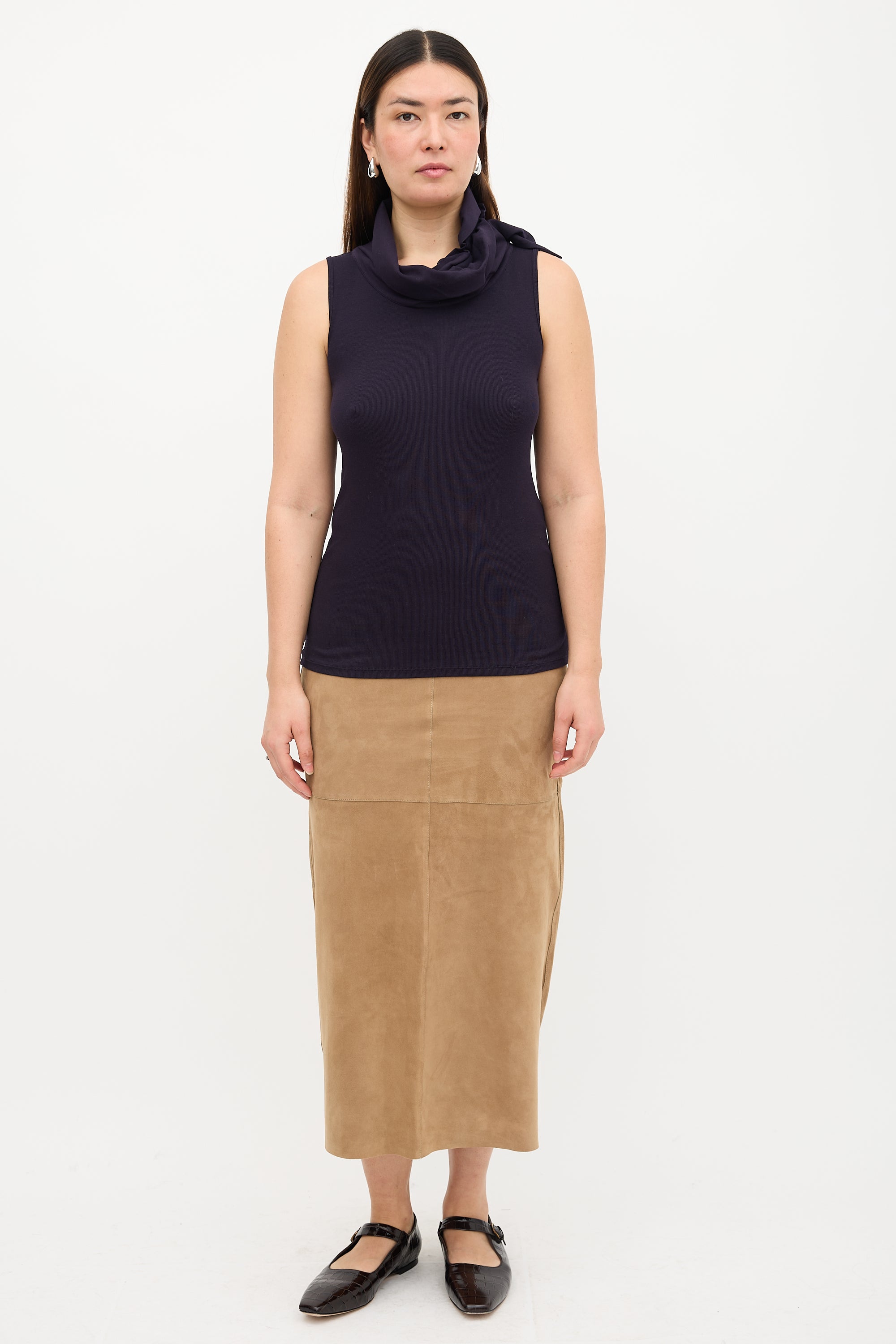 Brunello Cucinelli Cowl Neck Tank Top