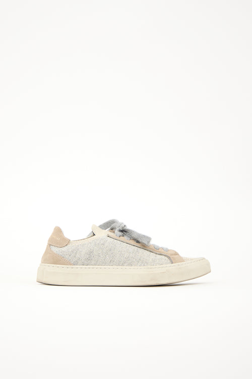 Brunello Cucinelli Glitter Knit Sneaker