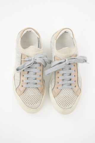 Brunello Cucinelli Glitter Knit Sneaker