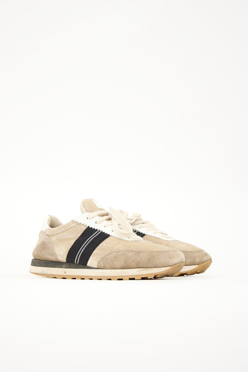 Brunello Cucinelli Glitter Velvet Sneaker