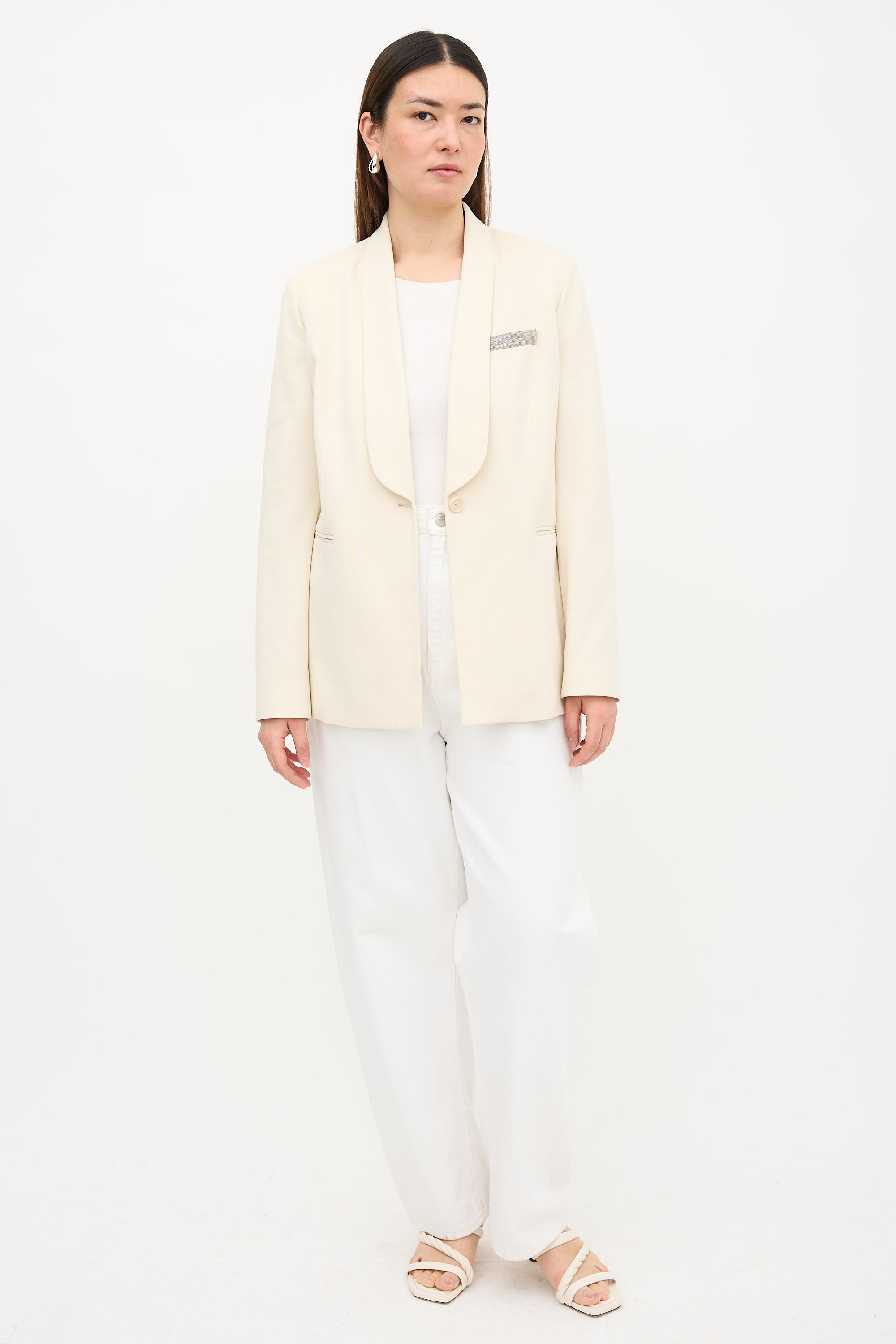Brunello Cucinelli Jersey Monili Blazer
