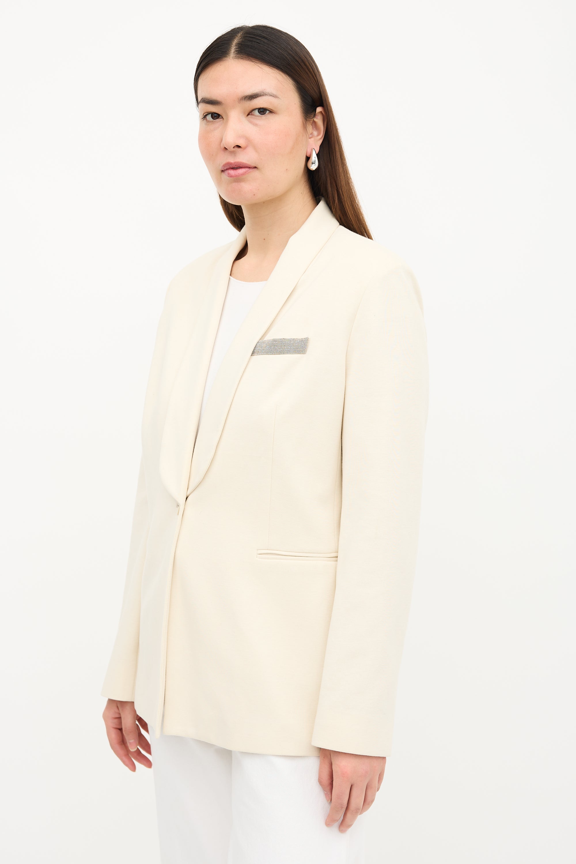 Brunello Cucinelli Jersey Monili Blazer