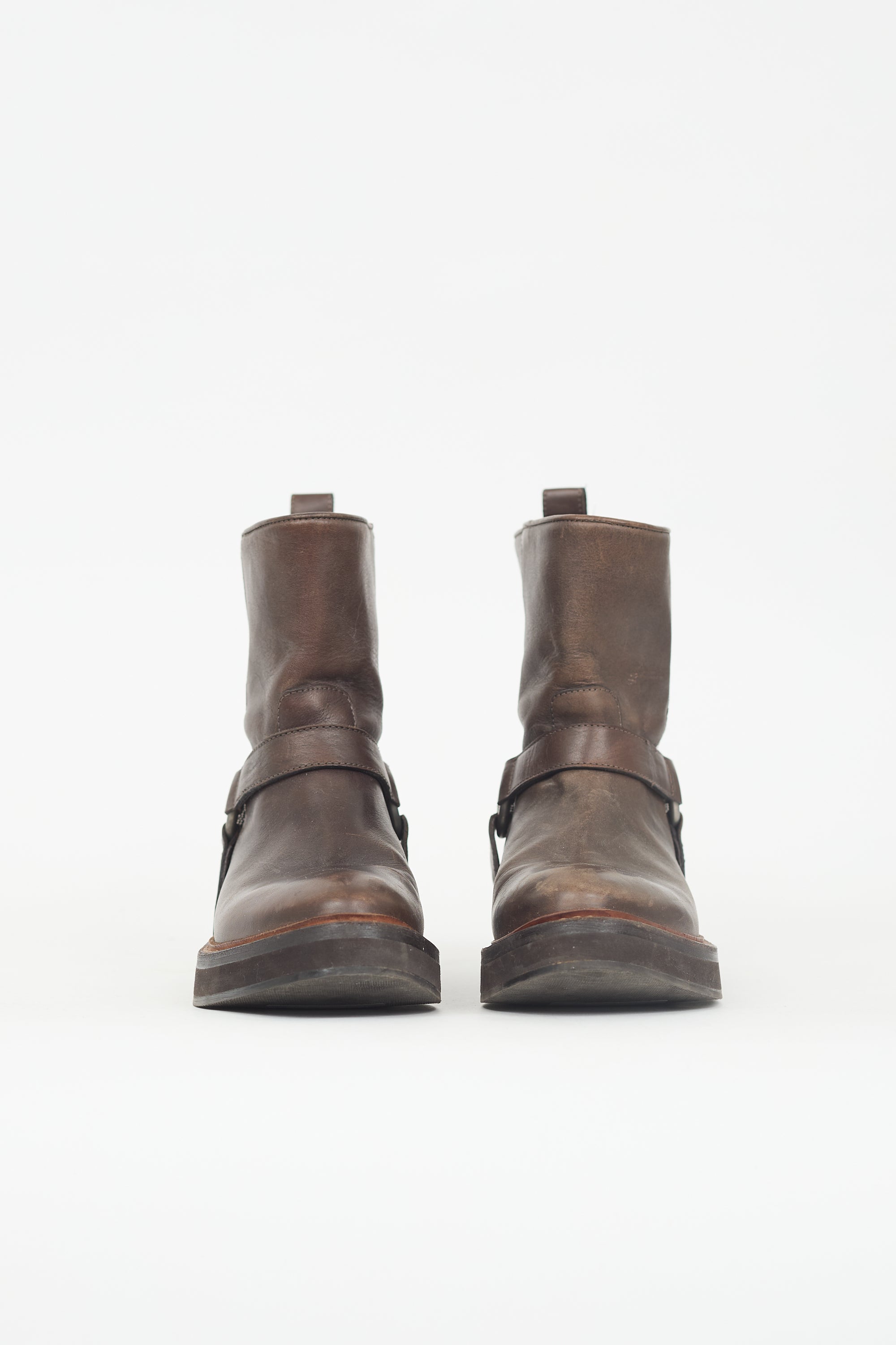 Brunello Cucinelli Leather Monili Harness Boot
