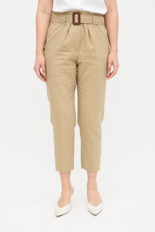 Brunello Cucinelli Linen Belted Pant