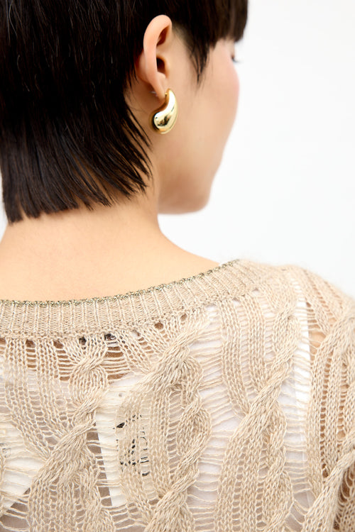 Brunello Cucinelli Linen & Silk Knit Sweater