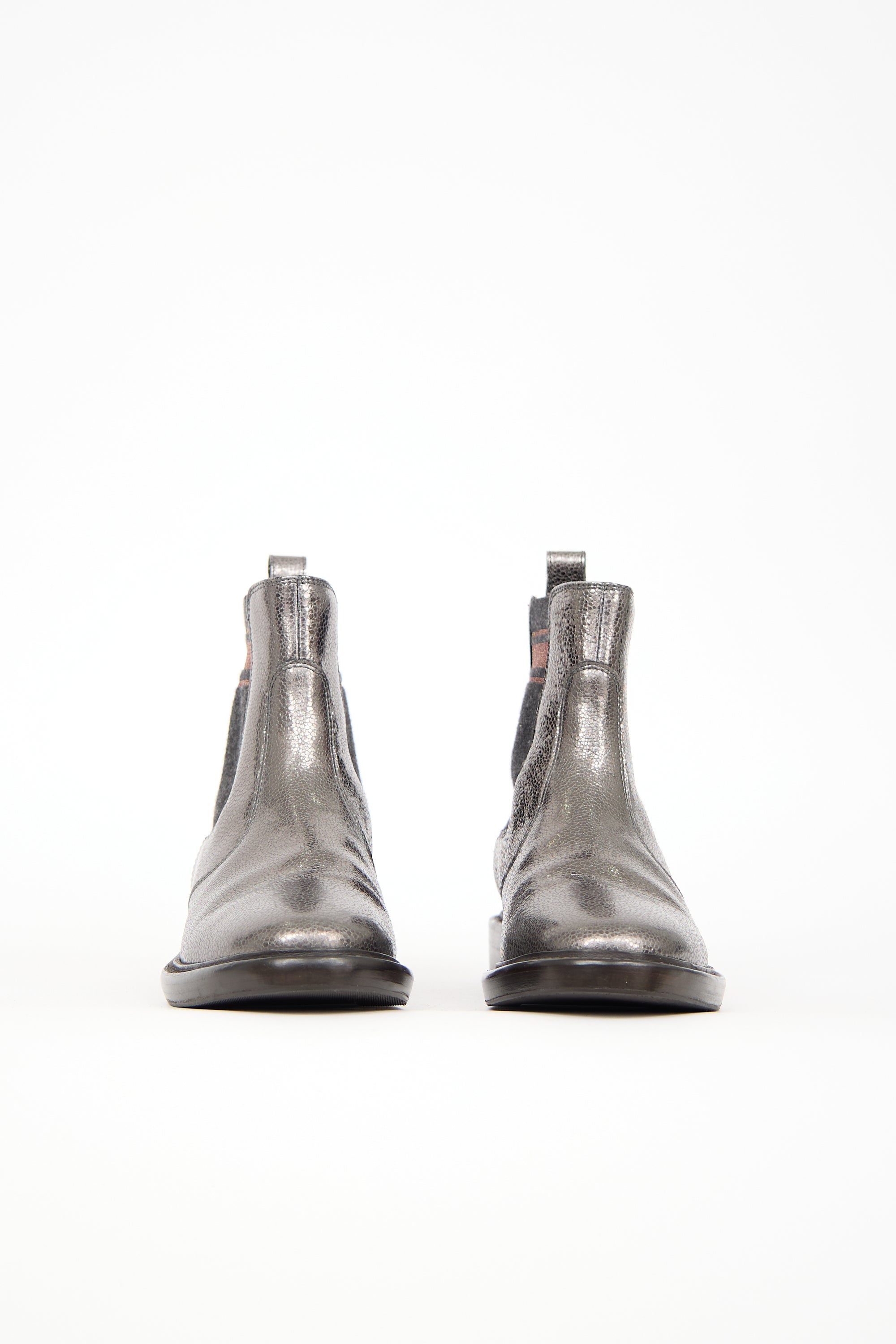 Brunello Cucinelli Metallic Leather Boot