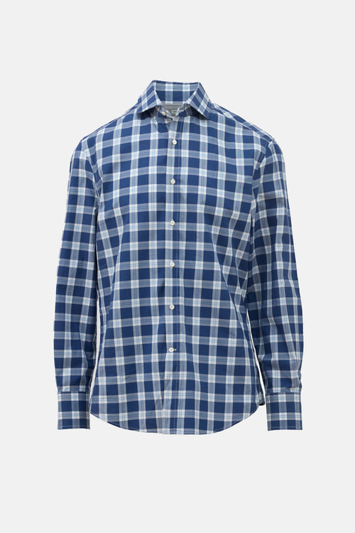Brunello Cucinelli Plaid Slim Fit Shirt