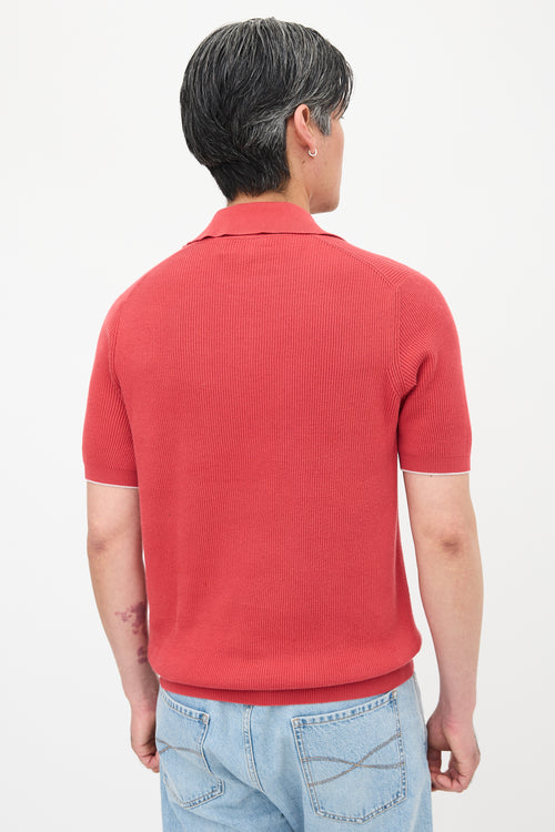 Brunello Cucinelli Rib Knit Polo