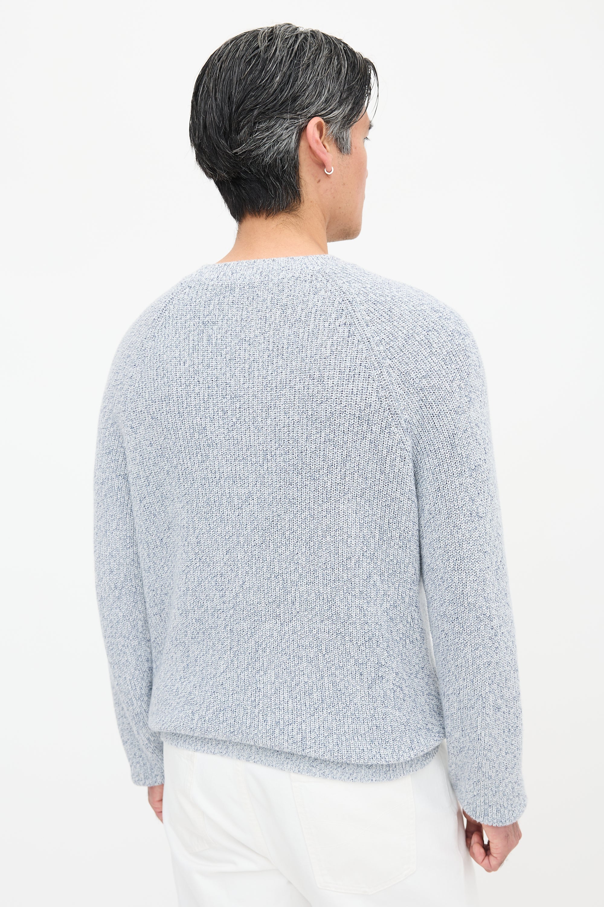 Brunello Cucinelli Rib Knit Marled Sweater