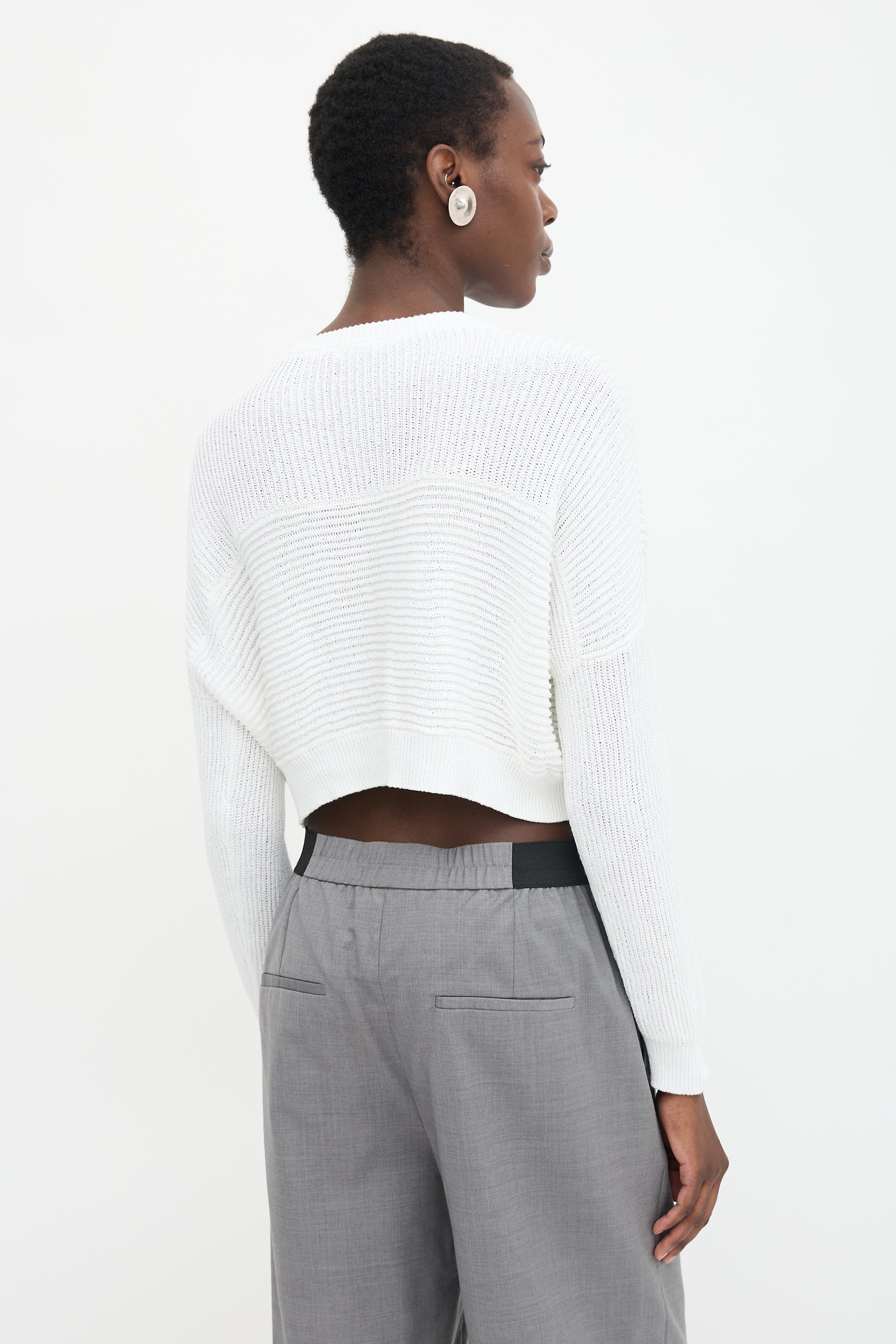 Brunello Cucinelli Ribbed Monili Trim Sweater