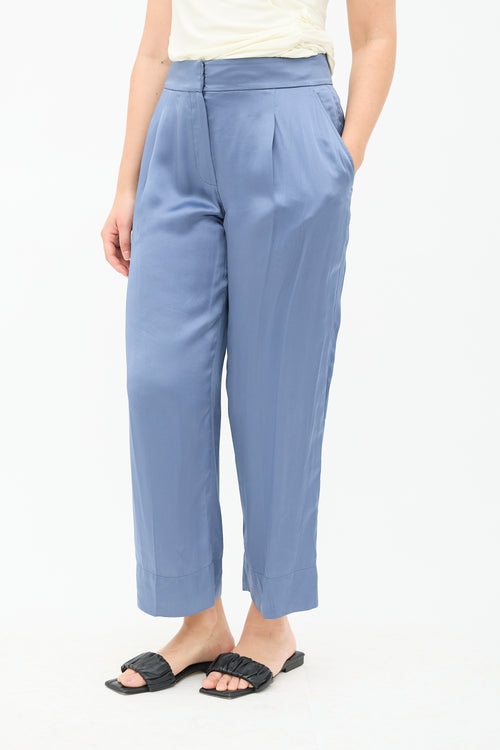 Brunello Cucinelli Satin Cropped Trouser