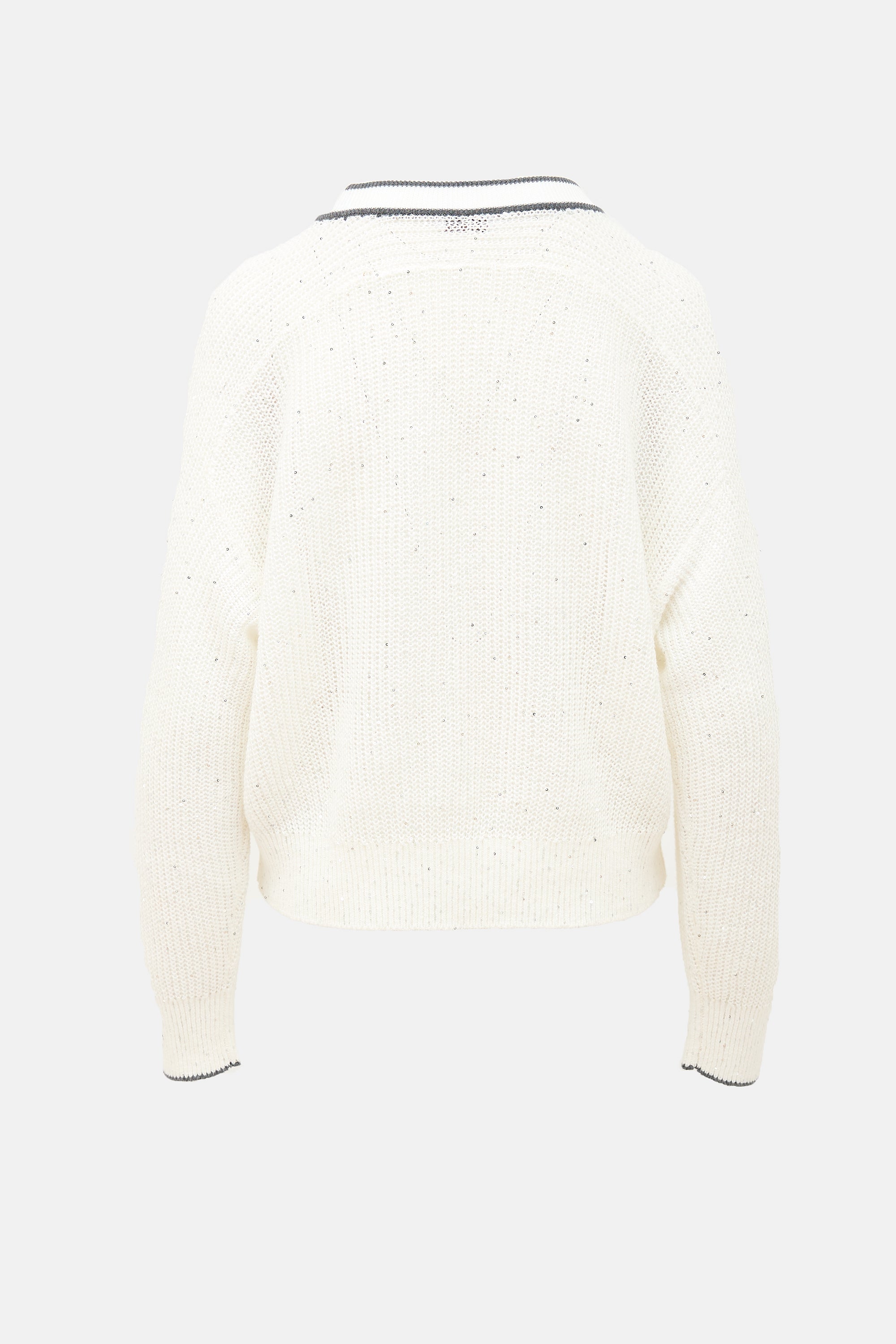 Brunello Cucinelli Sequin V-Neck Sweater