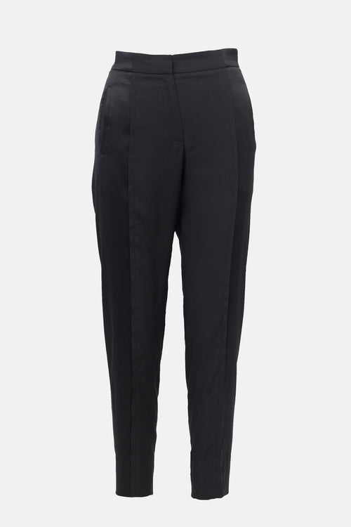 Brunello Cucinelli Silk Panel Tapered Trouser