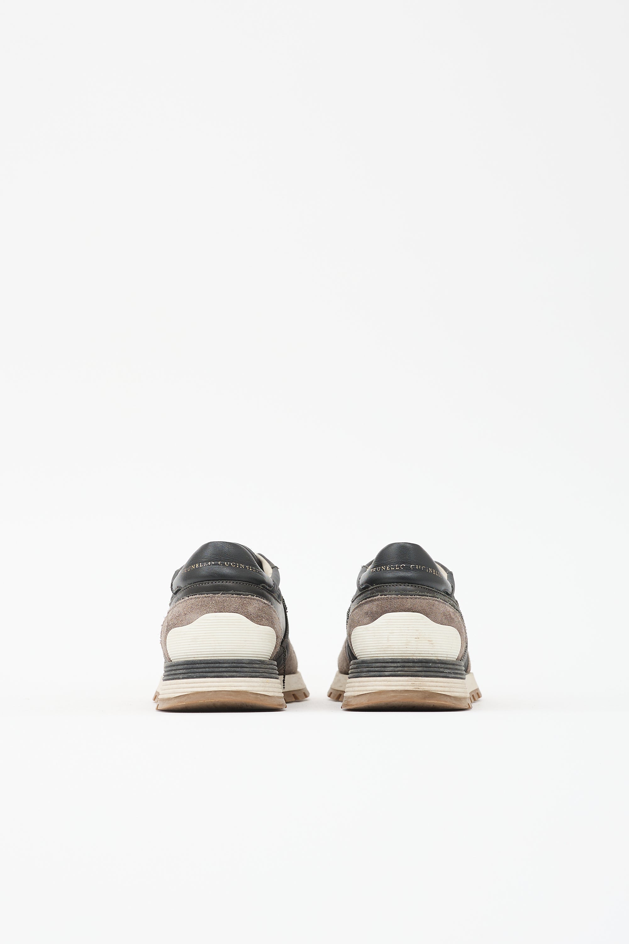 Brunello Cucinelli Suede & Mesh Panelled Sneaker