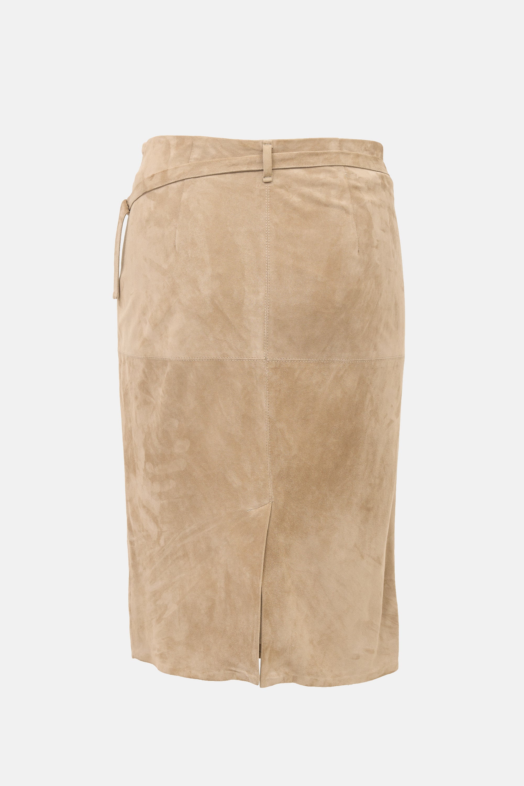 Brunello Cucinelli Suede Wrap Front Skirt
