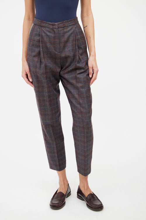 Fabiana Filippi Grey Check Embellished Pant